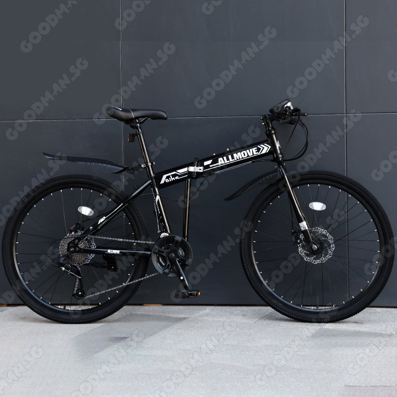 ALLMOVE 26" Foldable 21 Speed Mountain Bike