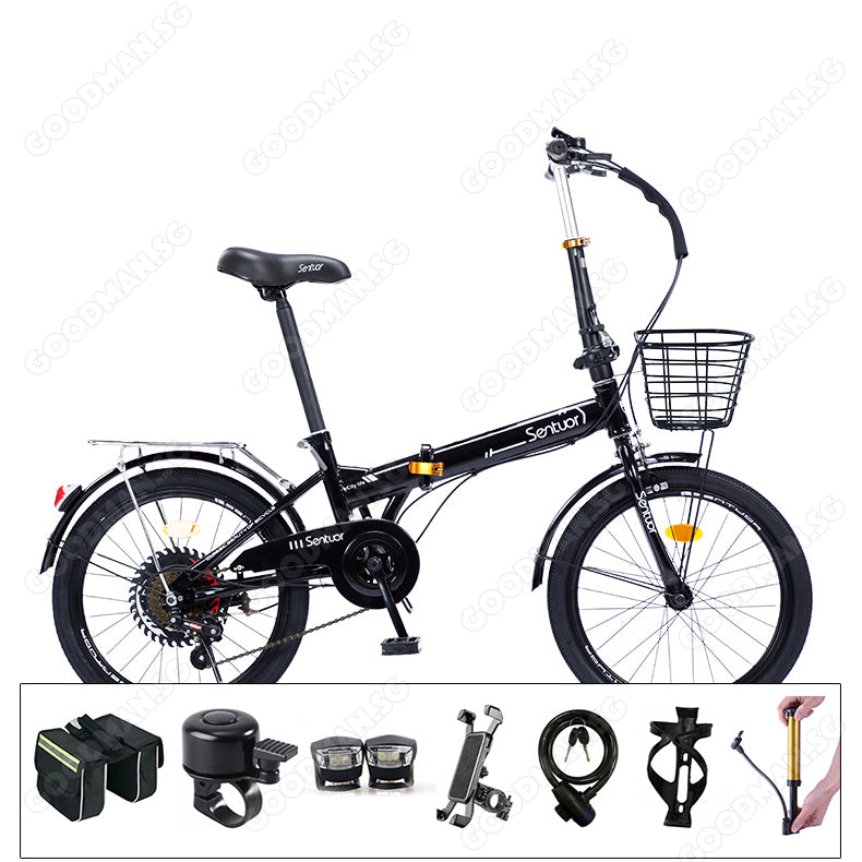 *NEW* SENTUOR 22 Inch Foldable Bicycle with 7 Speed Gear