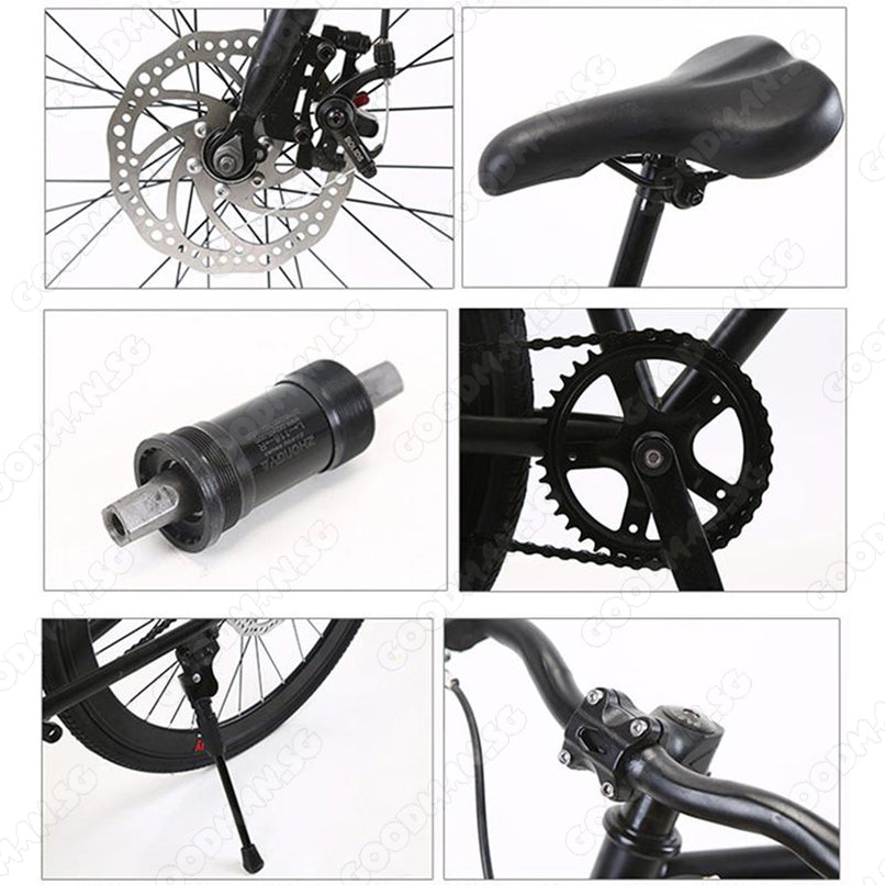 Single Speed Road Bicycle with Disc Brake