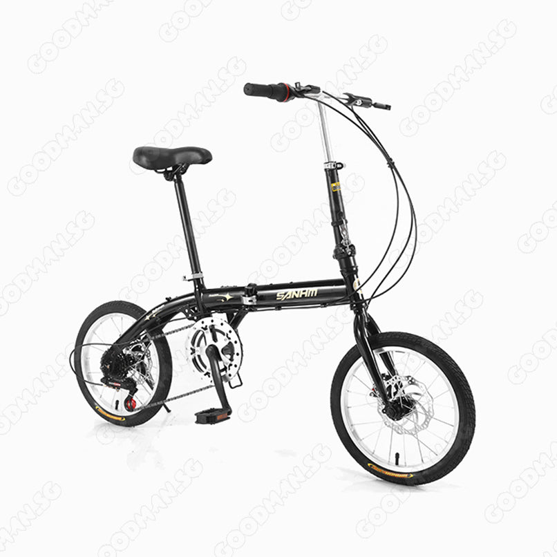 SANHM 16 Inch 6 Speed Foldable Bike