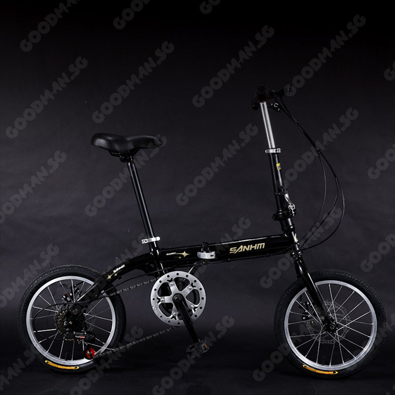 SANHM 16 Inch 6 Speed Foldable Bike