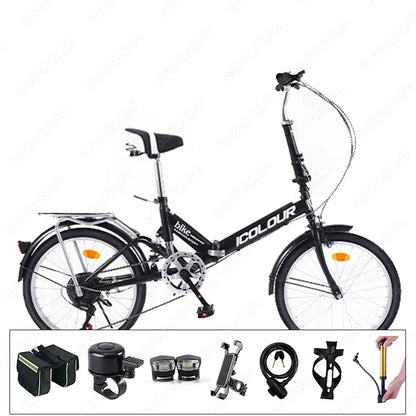 *NEW* ICOLOUR 20 Inch Foldable Bicycle with 7 Speed Gear
